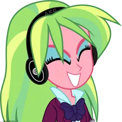 Size: 6780x6780 | Tagged: safe, derpibooru import, lemon zest, equestria girls, absurd resolution, akg, author:dualglad, headphones, simple background, solo, transparent background, vector