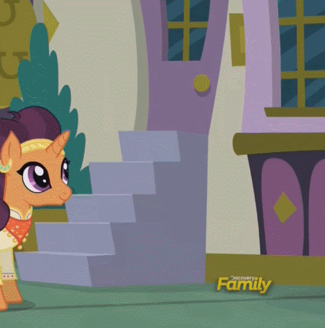 Size: 468x472 | Tagged: safe, derpibooru import, screencap, pinkie pie, saffron masala, pony, spice up your life, animated, bouncing, cropped, cute, deja vu, diapinkes, discovery family logo, oink oink oink, piggie pie, reversed, saffronbetes