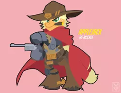 Size: 3300x2550 | Tagged: applejack, artist:inspectornills, crossover, derpibooru import, jesse mccree, mccreejack, overwatch, safe, solo