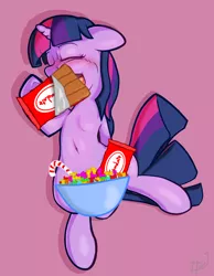 Size: 1674x2156 | Tagged: suggestive, artist:sharpy, derpibooru import, edit, twilight sparkle, blushing, bowl, candy, candy cane, explicit source, female, food, not porn, solo, solo female, tongue out
