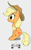 Size: 493x800 | Tagged: safe, artist:zigorsun, derpibooru import, applejack, earth pony, pony, 360, animated, applejack's hat, chair, cowboy hat, cute, female, gif, hat, i have done nothing productive all day, image, jackabetes, mare, rotating, silly, silly pony, simple background, sitting, smiling, solo, spinning, stool, who's a silly pony, you spin me right round