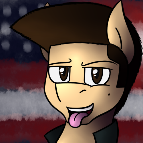 Size: 500x500 | Tagged: safe, artist:ceejayponi, derpibooru import, oc, oc:ceejay, unofficial characters only, bust, greaser, portrait, solo, tongue out