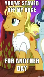 Size: 478x837 | Tagged: derpibooru import, edit, edited screencap, gordon ramsay, gourmand ramsay, image macro, las pegasus resident, meme, polo play, ponified, safe, screencap, serena, smiling, solo focus, spice up your life