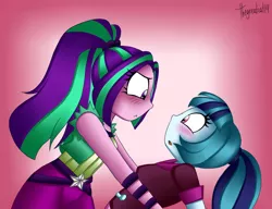 Size: 1024x788 | Tagged: safe, artist:queentigrel, derpibooru import, aria blaze, sonata dusk, equestria girls, arisona, female, lesbian, shipping