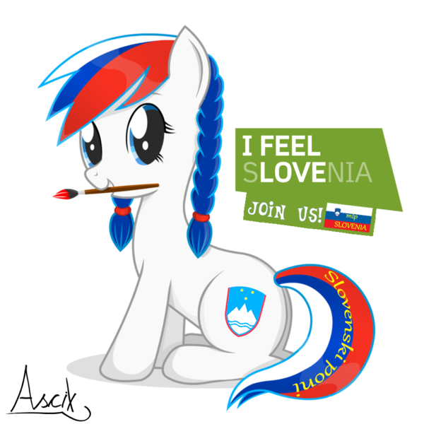 Size: 894x894 | Tagged: artist:ascix, cute, derpibooru import, nation ponies, oc, ponified, safe, slovenia, solo, unofficial characters only
