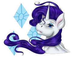 Size: 2880x2160 | Tagged: artist:crazyaniknowit, bust, cutie mark background, derpibooru import, portrait, rarity, safe, solo