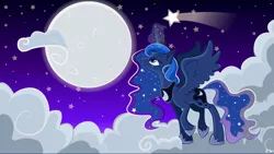 Size: 5760x3240 | Tagged: absurd resolution, artist:kitsumiro, derpibooru import, magic, moon, moonrise, moon work, night, princess luna, safe, solo