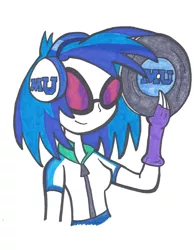 Size: 4800x6182 | Tagged: safe, artist:cartuneslover16, derpibooru import, vinyl scratch, equestria girls, absurd resolution, crossover, monsters university, solo