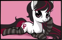 Size: 1441x934 | Tagged: safe, artist:starshinebeast, derpibooru import, oc, oc:electra sparks, unofficial characters only, earth pony, pony, clothes, female, mare, sketch, socks, solo, striped socks