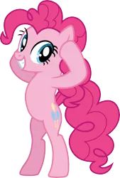 Size: 5000x7382 | Tagged: safe, artist:weegeestareatyou, derpibooru import, pinkie pie, pony, .svg available, absurd resolution, bipedal, simple background, solo, transparent background, vector