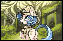 Size: 1224x792 | Tagged: safe, artist:starshinebeast, derpibooru import, oc, oc:opuscule antiquity, unofficial characters only, pony, unicorn, adventure, clothes, explorer outfit, female, mare, sketch, solo