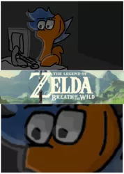 Size: 608x855 | Tagged: computer, computer meme, computer mouse, derpibooru import, exploitable meme, meme, oc, oc:carl, safe, the legend of zelda, the legend of zelda: breath of the wild, unofficial characters only, video game