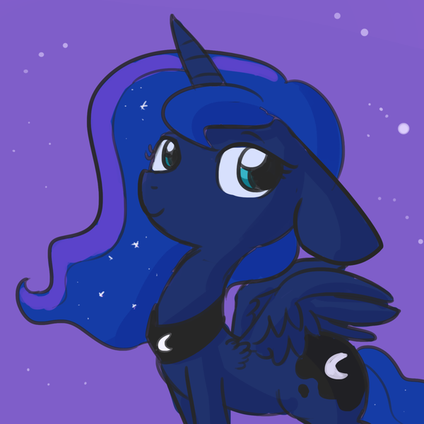 Size: 1280x1280 | Tagged: safe, artist:tjpones, derpibooru import, princess luna, floppy ears, smiling, solo