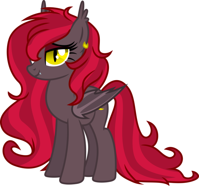 Size: 5000x4678 | Tagged: safe, artist:weegeestareatyou, derpibooru import, oc, oc:gypsy, unofficial characters only, bat pony, pony, absurd resolution, bat pony oc, bedroom eyes, female, mare, simple background, solo, transparent background, vector