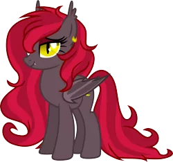 Size: 5000x4678 | Tagged: safe, artist:weegeestareatyou, derpibooru import, oc, oc:gypsy, unofficial characters only, bat pony, pony, absurd resolution, bat pony oc, bedroom eyes, female, mare, simple background, solo, transparent background, vector