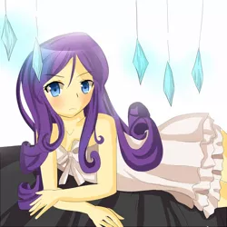 Size: 900x900 | Tagged: artist:nothing-here-to-do, derpibooru import, human, humanized, rarity, safe, solo