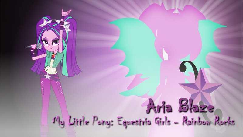 Size: 1920x1080 | Tagged: safe, artist:givralix, artist:joeycrick, artist:kingdark0001, artist:mixiepie, derpibooru import, edit, aria blaze, equestria girls, rainbow rocks, cutie mark, microphone, shadow, vector, wallpaper, wallpaper edit