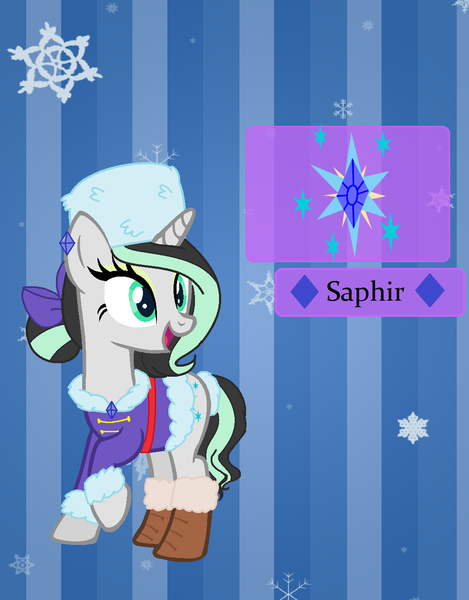 Size: 1073x1373 | Tagged: artist:obeliskgirljohanny, base used, boots, clothes, cutie mark, derpibooru import, ear piercing, earring, fur coat, fur hat, hat, jewelry, looking up, neighssia, oc, oc:saphir, piercing, russian, safe, shoes, solo, unofficial characters only