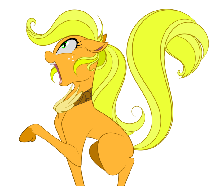 Size: 2640x2190 | Tagged: applejack, artist:cheesepuffs, derpibooru import, missing cutie mark, raised hoof, safe, simple background, solo, transparent background