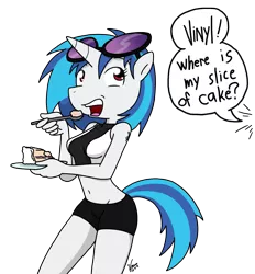 Size: 1451x1566 | Tagged: anthro, artist:sandwich-anomaly, cake, derpibooru import, dialogue, do you want this cake, food, harry partridge, nicolas cage, nicolas cage wants cake, octavia melody, offscreen character, parody, parody of a parody, safe, simple background, solo, tattoo, the family man, transparent background, vinyl scratch