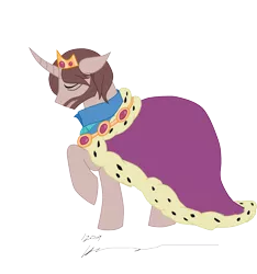 Size: 2380x2548 | Tagged: safe, artist:stagetechyart, derpibooru import, scorpan, ponified, pony, unicorn, curved horn, g1, g1 to g4, generation leap, horn, king scorpan, male, prince scorpan, simple background, solo, stallion, transparent background, vector