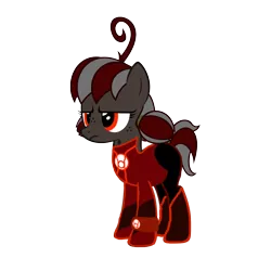 Size: 1152x1152 | Tagged: safe, artist:motownwarrior01, derpibooru import, oc, oc:squeaky pitch, unofficial characters only, clothes, cosplay, costume, crossover, dc comics, green lantern, green lantern (comic), parody, red lantern, red lantern corps, simple background, solo, transparent background, wristband