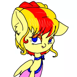 Size: 381x383 | Tagged: safe, artist:sapphire-kitty, derpibooru import, oc, oc:firebolt, unofficial characters only, pegasus, pony, crossdressing, male, simple background, solo, white background