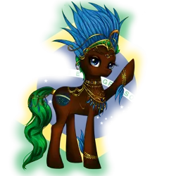 Size: 1000x1000 | Tagged: artist:yuntaoxd, brazil, carnival, derpibooru import, hat, jewelry, nation ponies, necklace, oc, ponified, safe, simple background, solo, transparent background, unofficial characters only