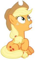 Size: 7000x11900 | Tagged: absurd resolution, applejack, artist:tardifice, cowboy hat, derpibooru import, gritted teeth, hat, newbie dash, photoshop, safe, simple background, solo, stetson, transparent background, vector, watching, wide eyes