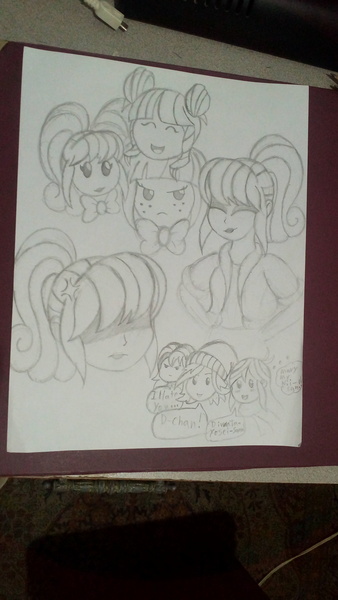 Size: 1872x3328 | Tagged: safe, artist:pokecure123, derpibooru import, diwata aino, majorette, nolan north, normal norman, sour sweet, sweeten sour, velvet sky, equestria girls, background human, chloe commons