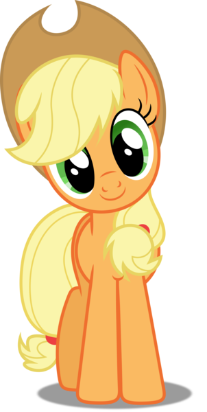 Size: 3021x6000 | Tagged: safe, artist:dashiesparkle, derpibooru import, applejack, earth pony, pony, .svg available, c:, cute, female, hat, head tilt, jackabetes, looking at you, mare, simple background, smiling, solo, transparent background, vector