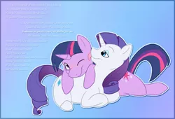 Size: 1083x738 | Tagged: safe, artist:arcticwaters, derpibooru import, rarity, twilight sparkle, unicorn, female, lesbian, mare, rarilight, shipping, unicorn twilight