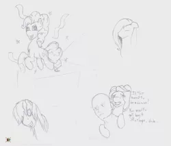 Size: 2344x1996 | Tagged: safe, artist:parallel black, derpibooru import, fluttershy, pinkie pie, rainbow dash, oc, oc:parallel black, human, present, sketch, sketch dump