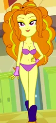 Size: 330x720 | Tagged: suggestive, derpibooru import, edit, edited screencap, editor:ah96, screencap, adagio dazzle, equestria girls, rainbow rocks, belly button, bra, breast edit, breasts, busty adagio dazzle, cleavage, clothes, cropped, female, fingerless gloves, gloves, panties, solo, solo female, underwear, underwear edit