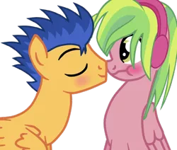 Size: 624x528 | Tagged: safe, artist:hannaspeert123, derpibooru import, flash sentry, lemon zest, ponified, equestria girls, friendship games, blushing, equestria girls ponified, female, lemonzentry, male, nuzzling, scrunchy face, shipping, simple background, straight, transparent background