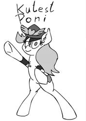 Size: 1241x1755 | Tagged: safe, artist:subscrewedup, derpibooru import, oc, oc:aryanne, unofficial characters only, pony, 4chan, bipedal, black and white, chest fluff, grayscale, hat, looking at you, monochrome, nazi, sieg heil, smiling, solo, team captain