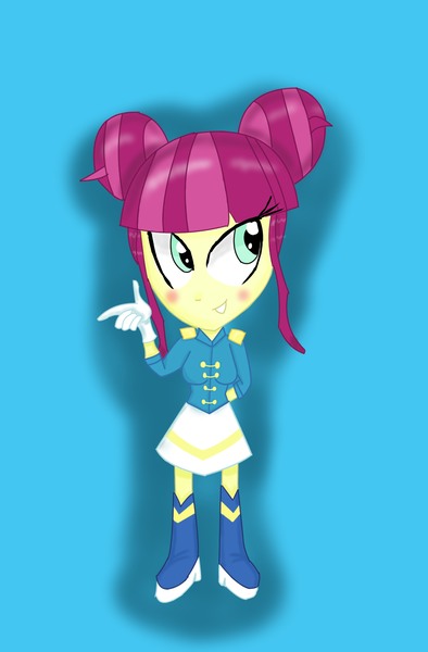 Size: 1024x1558 | Tagged: safe, artist:mildockart, derpibooru import, majorette, sweeten sour, equestria girls, friendship games, blushing, clothes, cute, doll, equestria girls minis, request, requested art, skirt, solo, toy