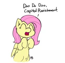 Size: 1280x1238 | Tagged: artist:pabbley, derpibooru import, dialogue, eyes closed, fluttershy, open mouth, safe, solo, wat, whose line is it anyway