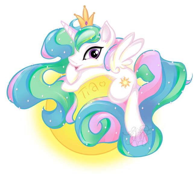 Size: 3184x2940 | Tagged: artist:monikakryza, cute, cutelestia, derpibooru import, princess celestia, prone, safe, solo, sun, tangible heavenly object