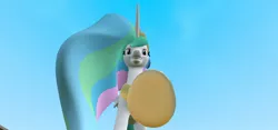 Size: 1280x600 | Tagged: 3d, artist:ouranoscaelus, crush fetish, derpibooru import, gmod, hoof fetish, macro, princess celestia, safe