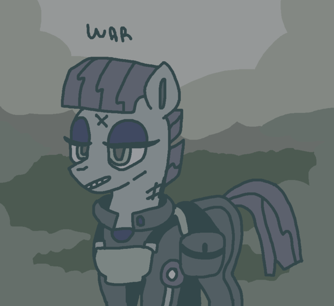 Size: 970x889 | Tagged: alternate timeline, apocalypse maud, artist:grinwild, crystal war timeline, derpibooru import, maud pie, safe, solo, the cutie re-mark, war