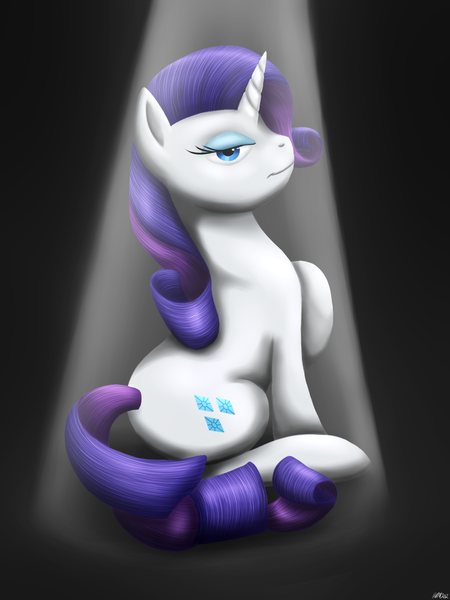 Size: 1200x1600 | Tagged: artist:shrineheart, derpibooru import, rarity, safe, shrineheart, solo, spotlight