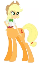 Size: 350x566 | Tagged: safe, artist:haleyc4629, derpibooru import, applejack, centaur, equestria girls, centaurjack, simple background, solo, white background