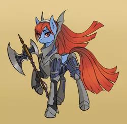 Size: 1600x1554 | Tagged: armor, artist:asimos, axe, battle axe, cherche, derpibooru import, fire emblem, fire emblem: awakening, ponified, safe, solo, video game, weapon