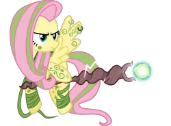 Size: 5913x4344 | Tagged: absurd resolution, alternate universe, artist:osipush, derpibooru import, electricity, floating, fluttershy, heroes of might and magic, hoof hold, inkscape, ponies of flight and magic, safe, scepter, simple background, solo, transparent background, vector