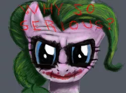 Size: 3382x2513 | Tagged: artist:eternallyignorant, derpibooru import, pinkie joker, pinkie pie, semi-grimdark, the dark knight, the joker, why so serious?