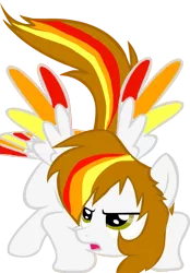 Size: 900x1296 | Tagged: safe, artist:bravefleet, derpibooru import, oc, oc:brave fleet, unofficial characters only, pegasus, pony, im not good at vectors, old, simple background, solo, tail feathers, transparent background, vector, wings