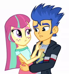 Size: 864x924 | Tagged: safe, artist:themexicanpunisher, derpibooru import, flash sentry, sour sweet, equestria girls, friendship games, female, male, shipping, sour sentry, straight