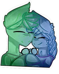 Size: 806x1000 | Tagged: artist:chicailovebonnie, couple, cute, derpibooru import, eyes closed, female, glasses, male, monochrome, nuzzling, oc, oc:dark script, oc:lime tendril, oc x oc, safe, shipping, straight, unofficial characters only