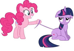 Size: 1353x923 | Tagged: safe, artist:sourspot, derpibooru import, pinkie pie, twilight sparkle, earth pony, pony, unicorn, duo, duo female, ed edd n eddy, female, floppy ears, fourth wall, mare, outline, simple background, transparent background, twilight is not amused, unamused, unicorn twilight, vector